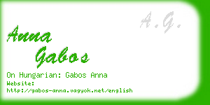 anna gabos business card